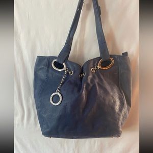Arcadia Italian butter soft blue leather hobo bag